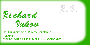 richard vukov business card